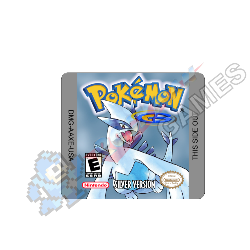 Pokémon Silver - Label Adesiva P/ Cartucho De Gameboy e Gameboy Color