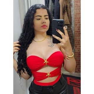 Body tomara que caia suplex com estrela / body sem alça / body faixa gringa