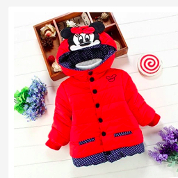 Perfurador Mickey Minnie Bonito Jaqueta Mantendo Quente Inverno Garrafa Meninas Jaqueta Criança Roupas  Vermelho 3 anos