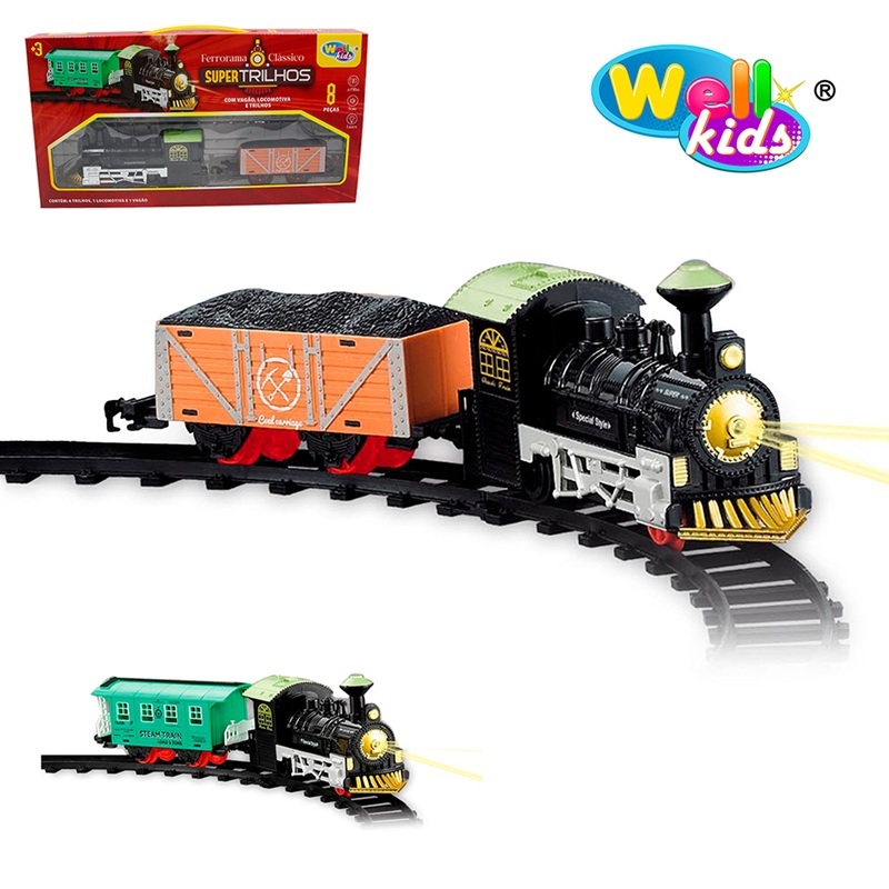 FERRORAMA LOCOMOTIVA COM LUZ E SOM IRON RAILS
