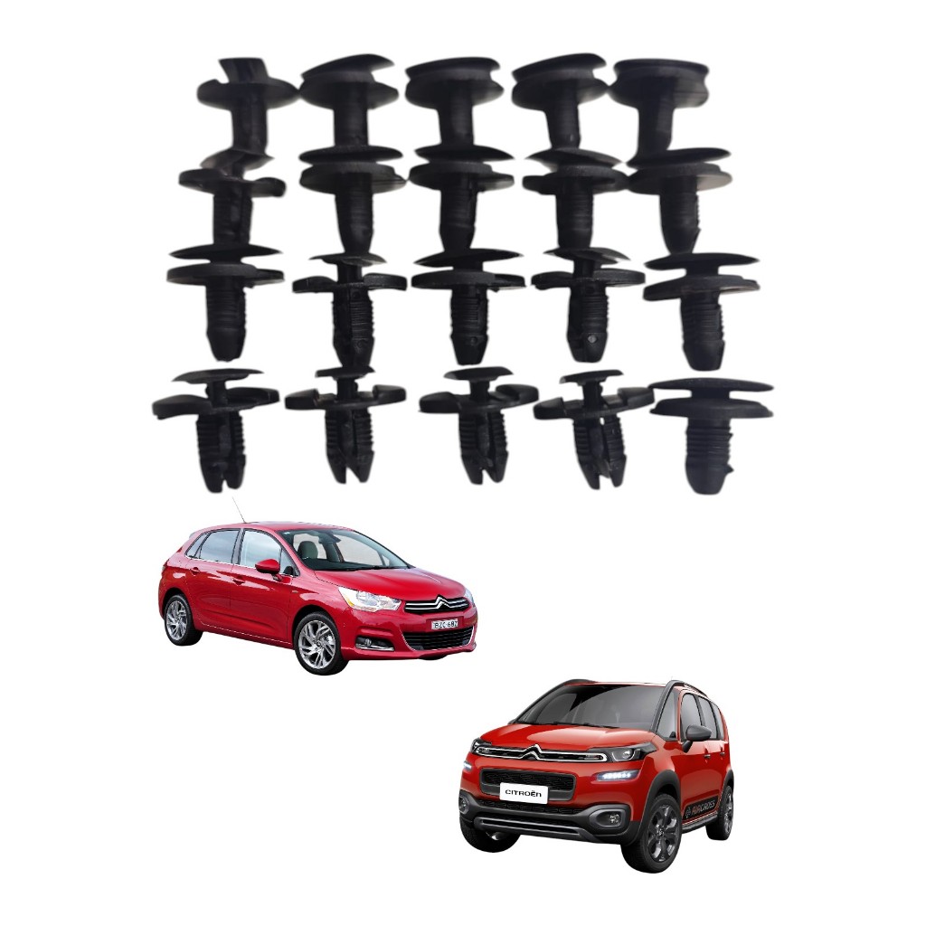 20 Grampos Presilhas Para-choque Para-barro Citroen Aircross C3 C4 Ds3 Ds5