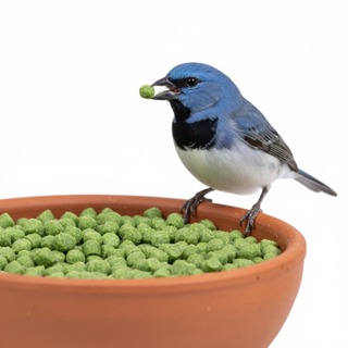 Ração extrusada verde 2 e 5 kgs p/ COLEIRO bicudo e azulão, silvestre, curió, bico torto (médio porte) em Oferta na Shopee