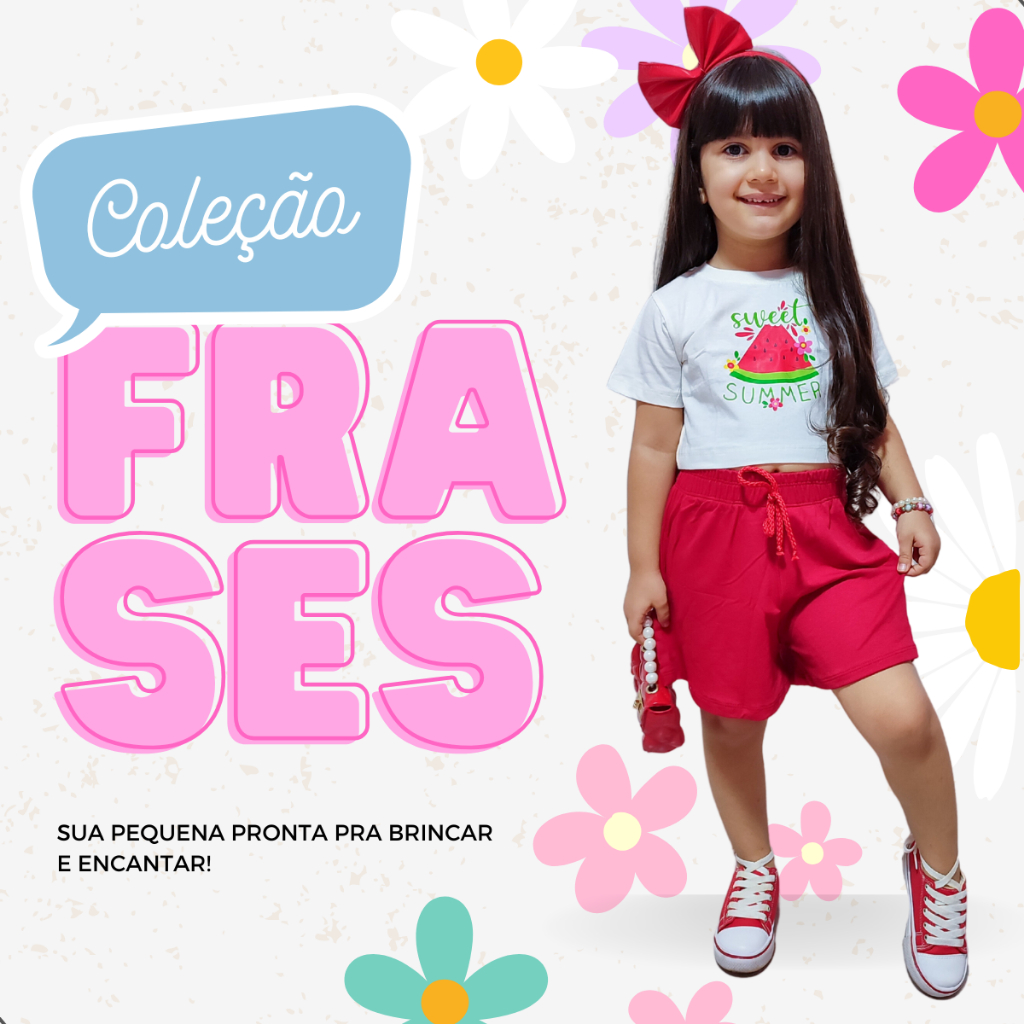 Conjunto Infantil Menina Blogueirinha Feminino Festa Modinha Verão Melancia