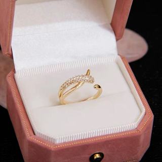 Anel Feminino Ajustável com Zircônias Cravejadas,  em banhado e Prata 925 a Ouro 18k em Oferta na Shopee