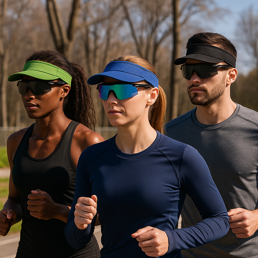 Kit Corrida Ciclismo Viseira Lisa Ajustável + Oculos de Sol Lente Polarizada Proteção UV400 em Oferta na Shopee