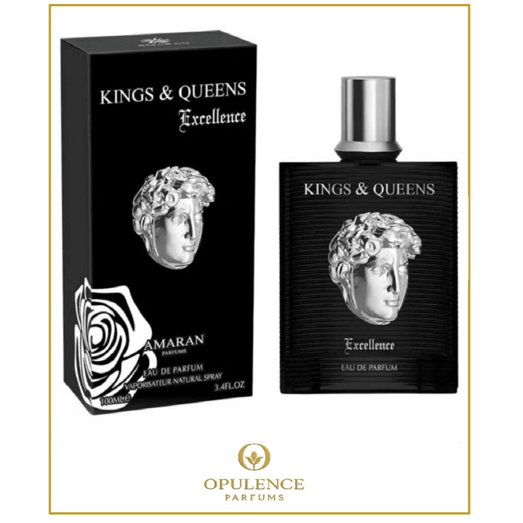 Perfume Kings & Queens Excellence Eau de Parfum 100ml Masculino | Perfume Árabe Original Importado