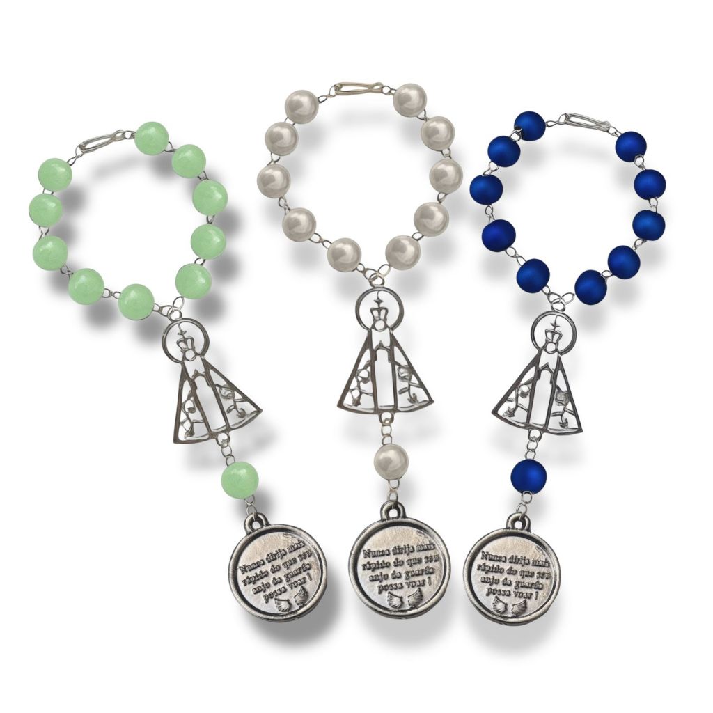 Dezena Retrovisor Carro Nossa Senhora Aparecida  Rosa 16cm em Oferta na Shopee