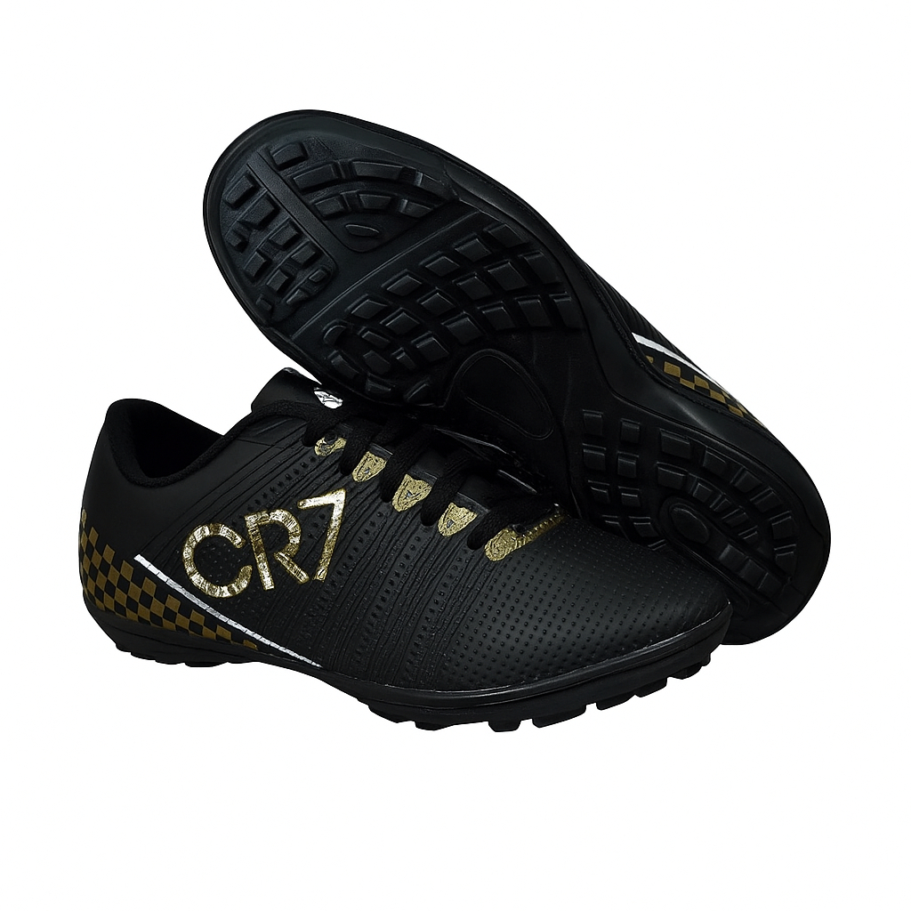 Chuteira Futebol Society Masculina infantil Cr7 Futebol Grama Sintética 26 ao 35
