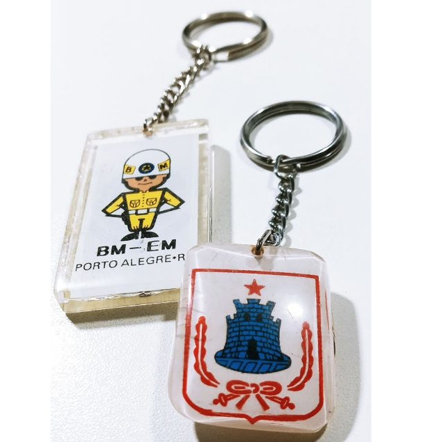 Chaveiros antigos Academia Policia Militar Brigada Militar Rio Grande do Sul anos 70