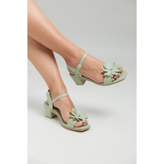Sandália  Salto Baixo Feminina Conforto Promoção Flor em Oferta na Shopee