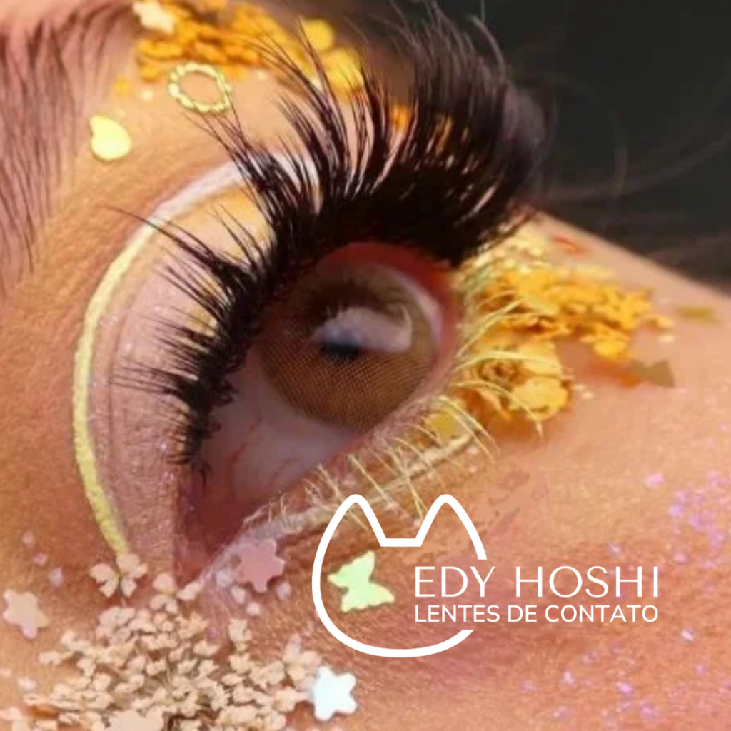 COM GRAU - Lente de Contato Edy Hoshi Polar Lights Brown - PAR - ANUAL - NATURAL