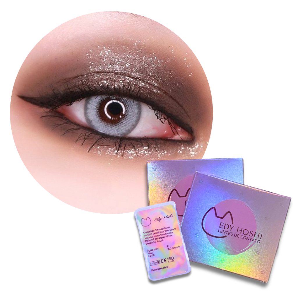 COM GRAU - Lente de Contato Edy Hoshi Pro Crystal - ANUAL - PAR