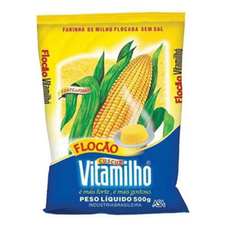 Kit 5 Floção de Milho Vitamilho Cuscuz 500g em Oferta na Shopee