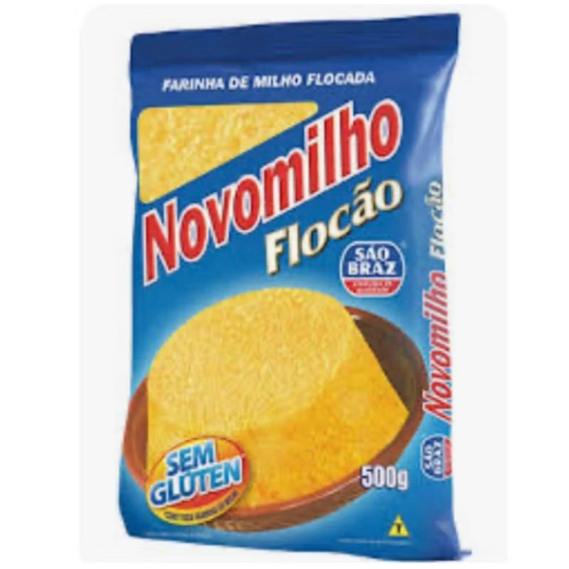 Kit 10 Flocão De Milho Novomilho 500g Sao Braz