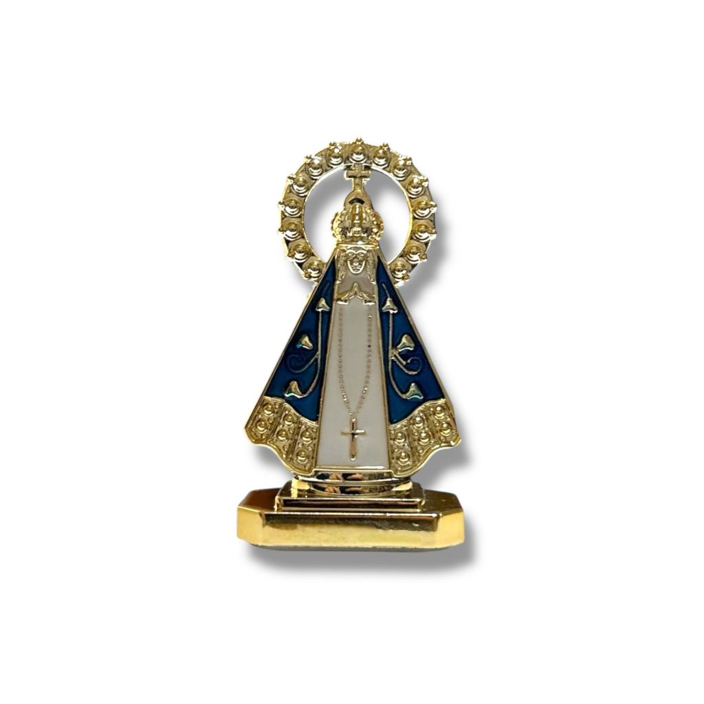 Mini Nossa Senhora Aparecida Dourada Para Carro Lembrança Cor Dourado em Oferta na Shopee