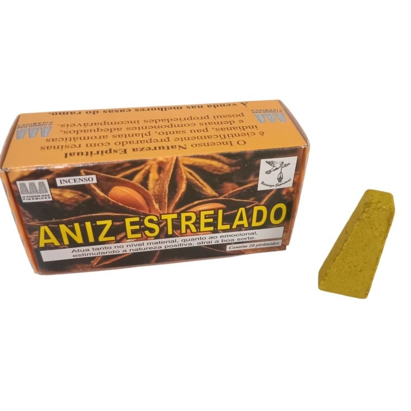 DEFUMADOR DE ANIS ESTRELADO CONTÉM 20 UNIDADES NA CAIXINHA AFASTA BAIXO ASTRAL ATRAI GUIAS DE LUZ E PROSPERIDADE