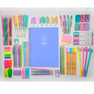 Kit Papelaria Kawaii Com Caderno Universitário Material Escolar Marca Texto Pastel Caneta 2026 Natal Volta Aulas KTPPC-4 em Oferta na Shopee