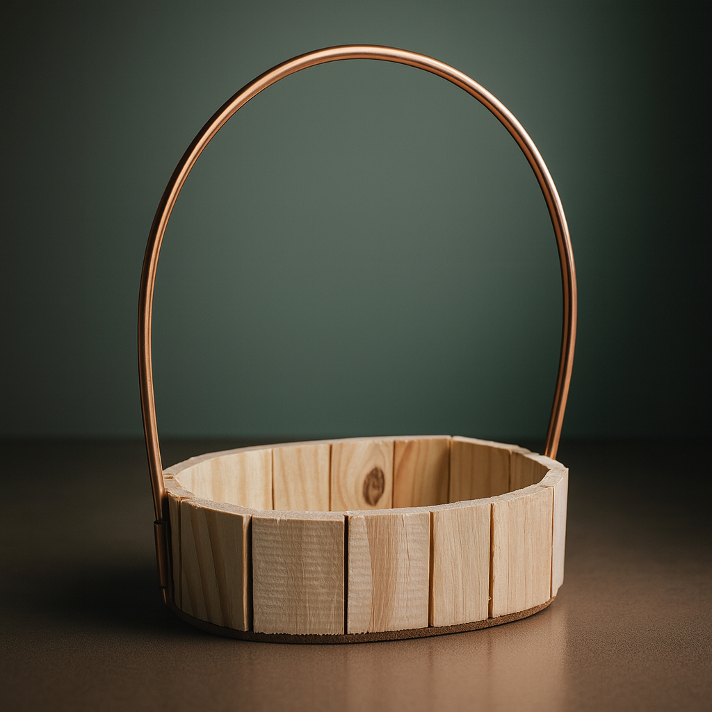 Kit 6 Cestas Fraldeiras Oval De Madeira Com Alça 19x5x25 Presente Dia Dos Pais Natal Páscoa