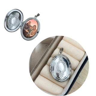 Pingente Relicário Medalhão em Aço Inox Personalizado com 2 Fotos em Oferta na Shopee