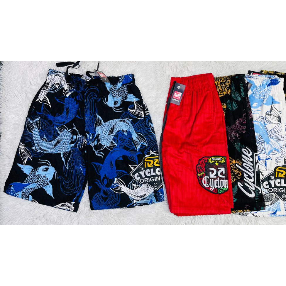 Bermuda da Cyclone Masculina de Veludo Linha Premium Estilo Quebrada Estampas Variadas