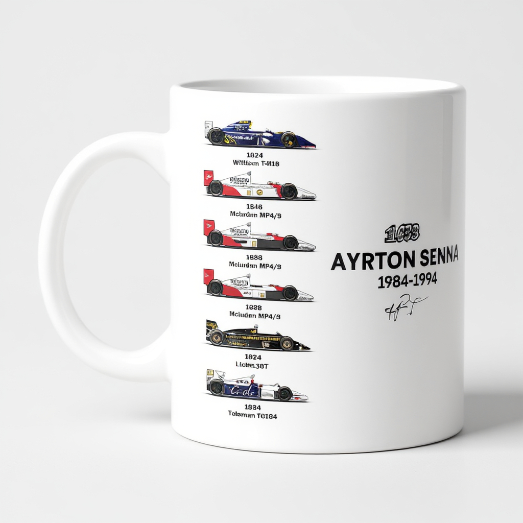 Caneca Ayrton Senna Formula 1 F1 Marlboro