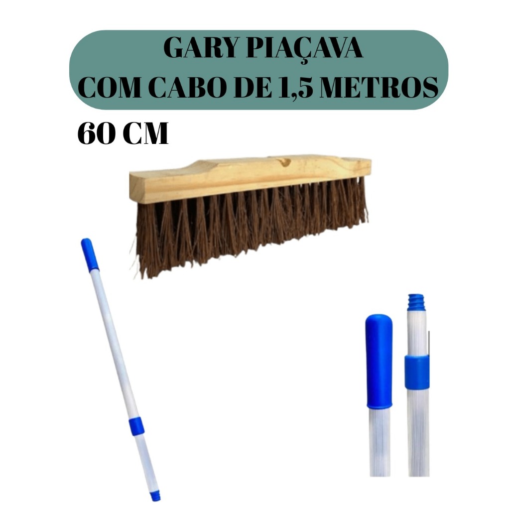 VASSOURÃO GARY, CABO REFORÇADO EM ALUMINIO 1,5 METROS PROFISSIONAL em Oferta na Shopee