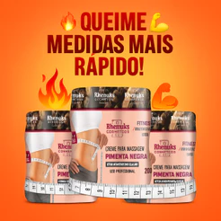 Kit 3 Gel Redutor de Medidas Pimenta Negra 200g Rhenuks – Celulite e Estrias