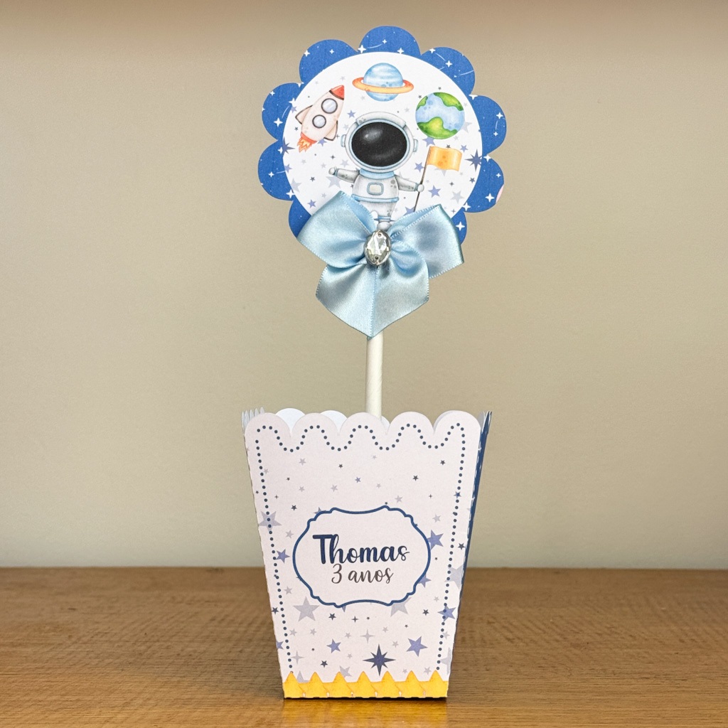 Centro de Mesa Cachepô Astronauta Menino PEGUE E MONTE Personalizados Para Festas em Oferta na Shopee