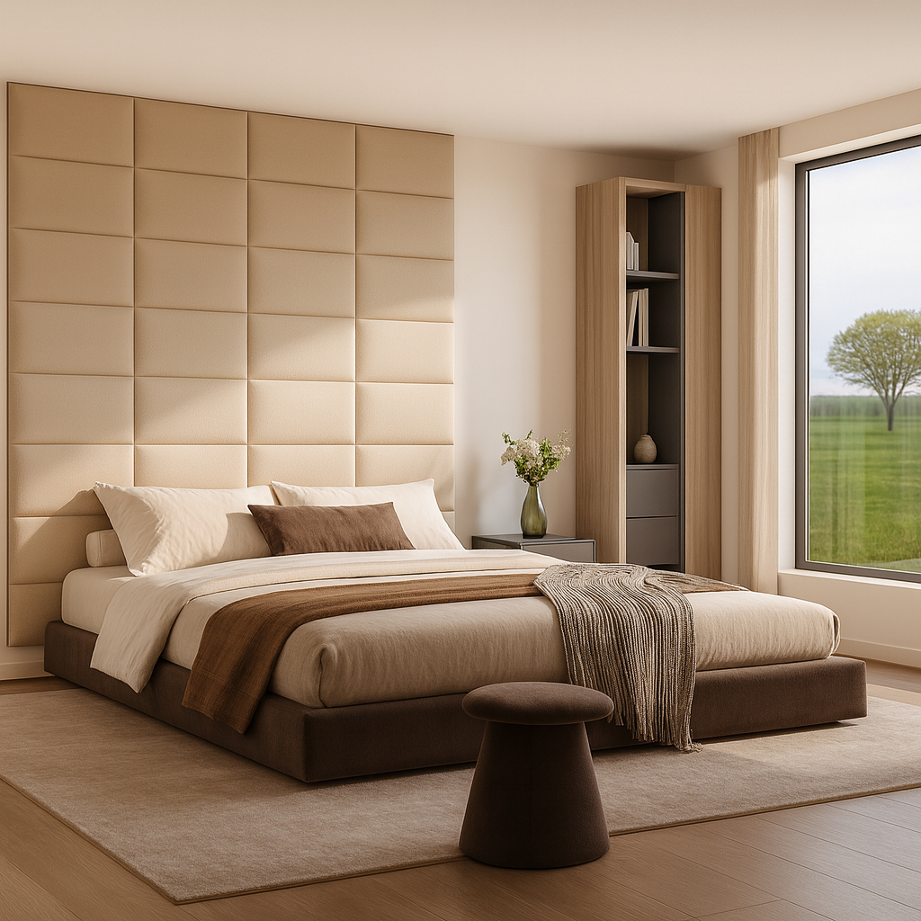 Kit de Cabeceira Completa 20x45cm Modular Estofada de Cama Box Casal Queem King