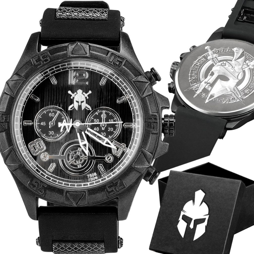 Relógio Masculino Aço Inox Preto Premium + Caixa Gladiador Presente Garantia Original Esportivo