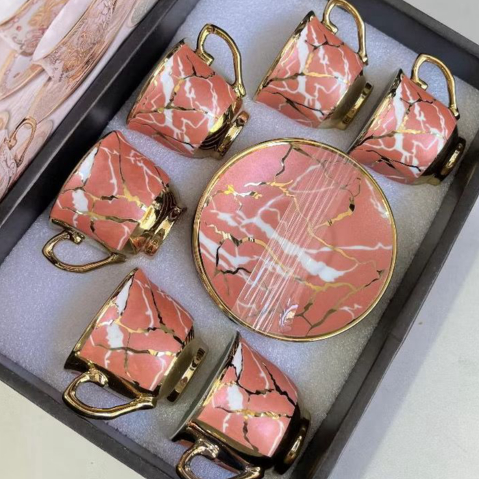 Xícara de café kit com 12 peças de Cerâmica em porcelana