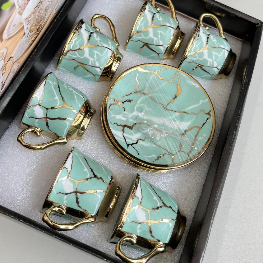 Xícara de café kit com 12 peças de Cerâmica em porcelana top10 a sua escolha