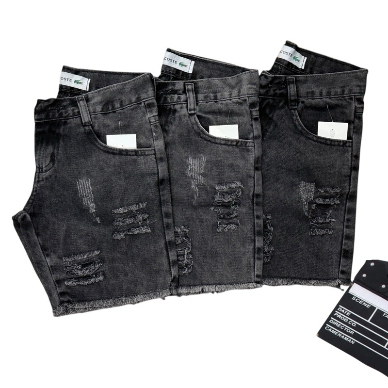 Short Jeans Menino Infantil Grafite Rasgada Juvenil