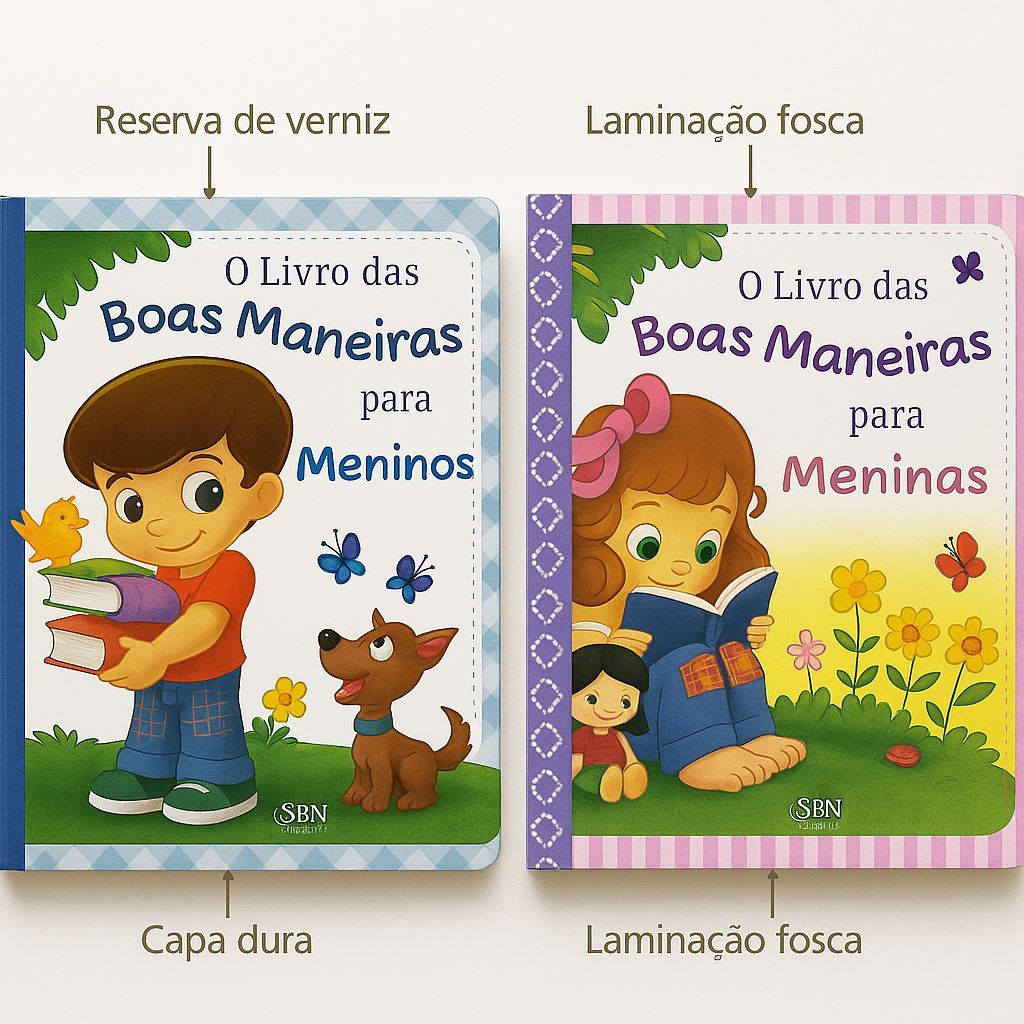 Livro das Boas Maneiras para Meninos e Meninas | Educação e Diversão -Capa Dura com Verniz em Oferta na Shopee