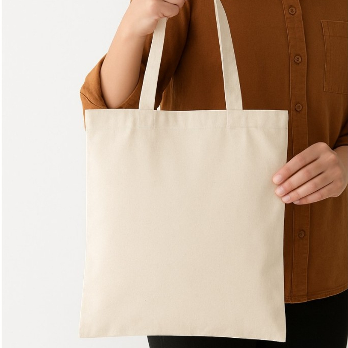 Kit Ecobags Sacola Bolsa Ecológica Tecido 40Largx40Alt 100% Algodão Cru Sem Estampa