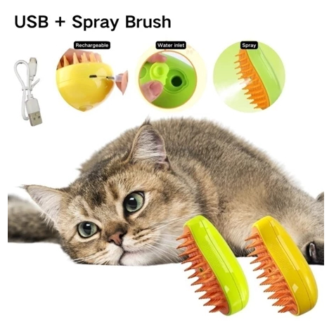 KIT 5/10/20 Escova A Vapor 3 Em 1 Pet Removedor Pelos Para Gatos E Cães-byb