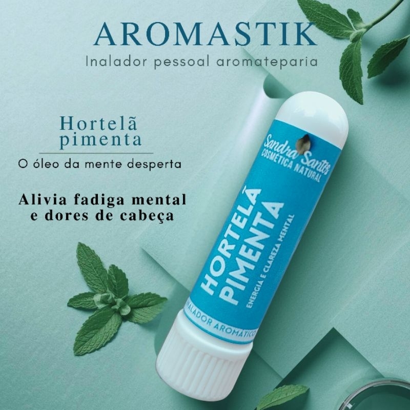 Inalador Pessoal de Hortelã-Pimenta (pepperminter)  – Memória/Foco/Disposição-100% Natural