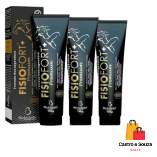 Kit 3 Pomada Fisiofort Premium 150g Bio Instinto.  Alívio Muscular - Pomada Massageadora em Oferta na Shopee