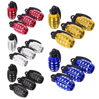 Tampa de válvula de pneu carro moto bike em formato granadinha carro moto bicicleta Pneu Vermelha Preta Dourada Prata em Oferta na Shopee