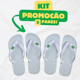 2 pares Chinelo Infantil Masculino/Feminino Borracha Conforto e Estilo Várias Cores e Tamanhos