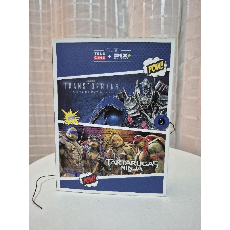 ​DVD Raro Clube Telecine 2 Filmes: Transformers A Era da Extinção + As Tartarugas Ninja