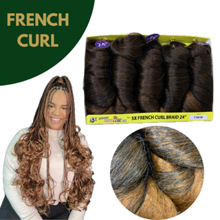 Cabelo Liso Ondulado Para Trança French Curl 400gramas Braid Cherey em Oferta na Shopee