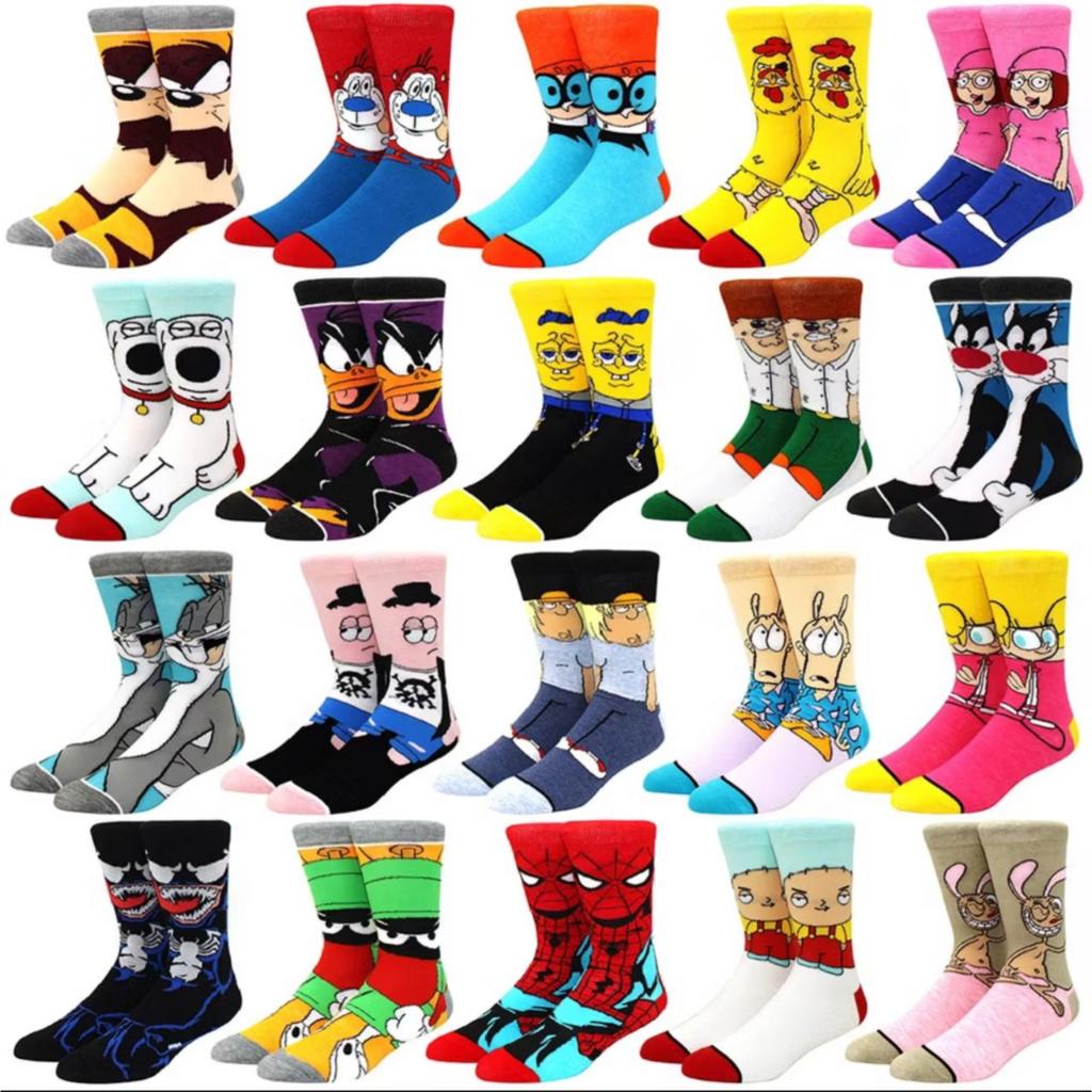 kit 2 ou 1 Par de meias Divertidas personagens