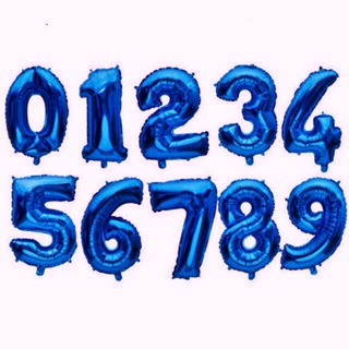Balão Metalizado Número Azul 75cm - 32 Polegadas em Oferta na Shopee