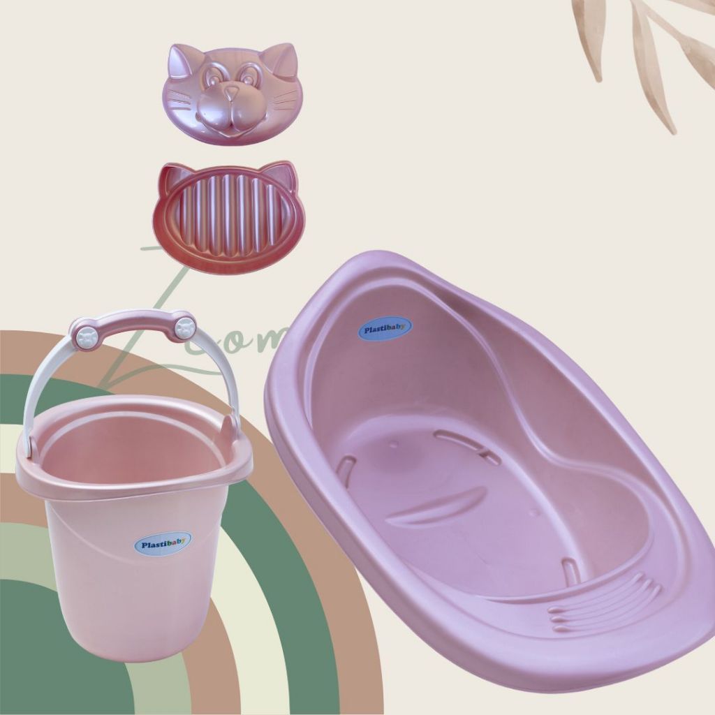 Banheira 22 L  balde 11 L  saboneteira Infantil para bebe kit banho