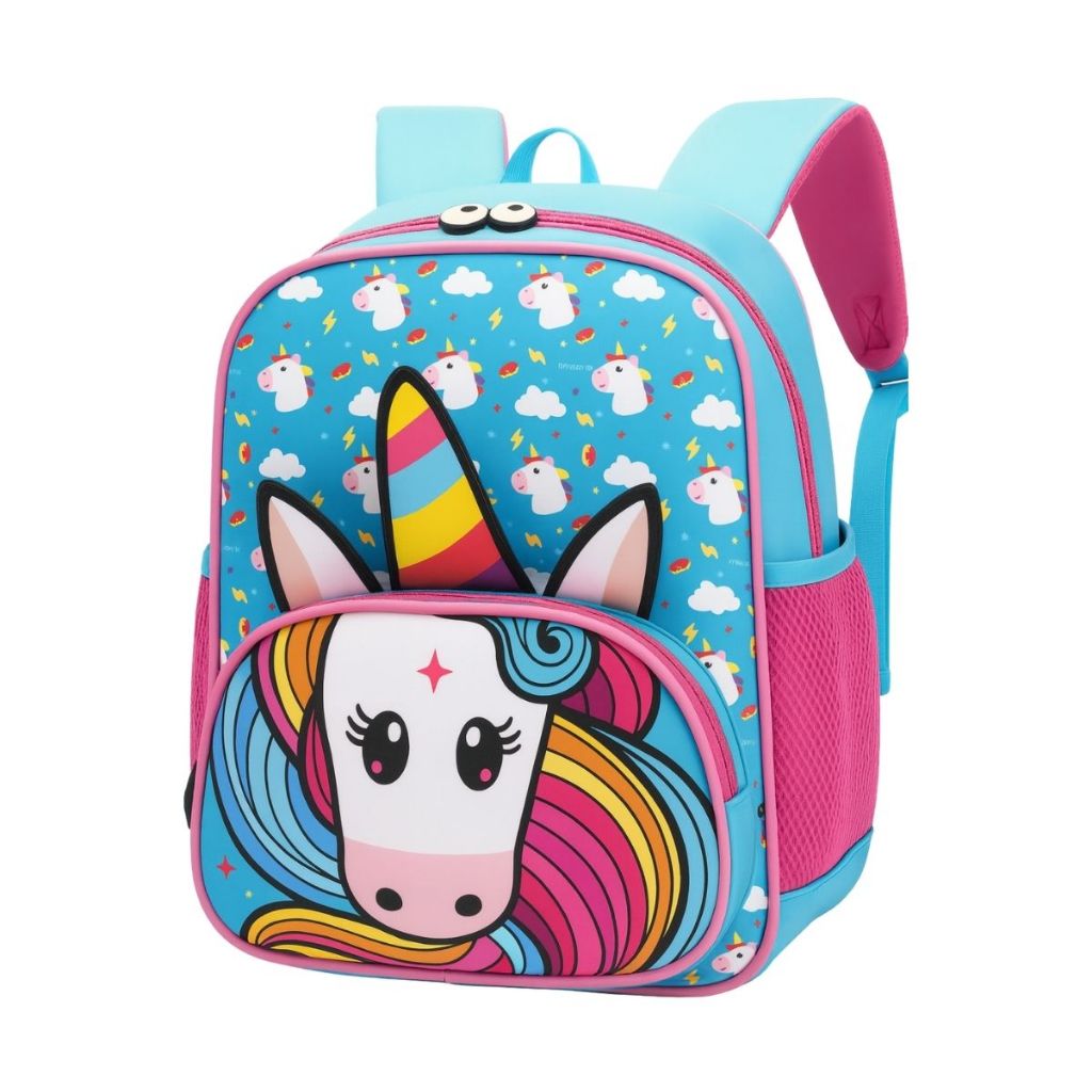 Mochila De Costa Escolar Menina Tamanho Pequeno Unicornio