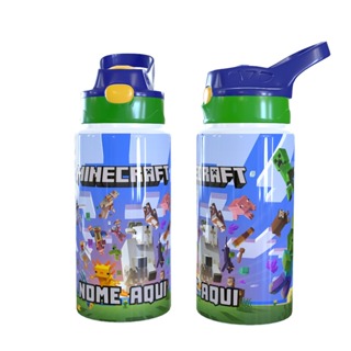 Garrafa Squeeze Infantil Minecraft com Nome Personalizado em Oferta na Shopee