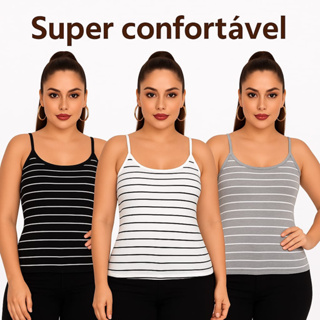 Regata,Blusinha Feminina Academia Canelada Básica-Verão em Oferta na Shopee