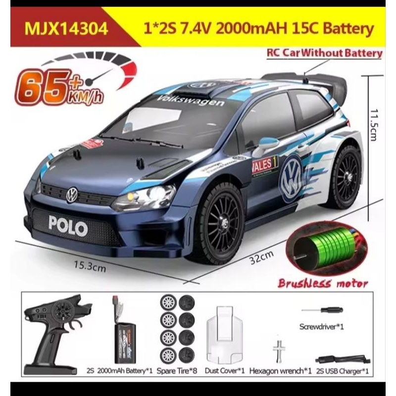 Hyper Go 14304 Carro Controle Remoto Polo WRC 4X4 Hyper Go 14304
