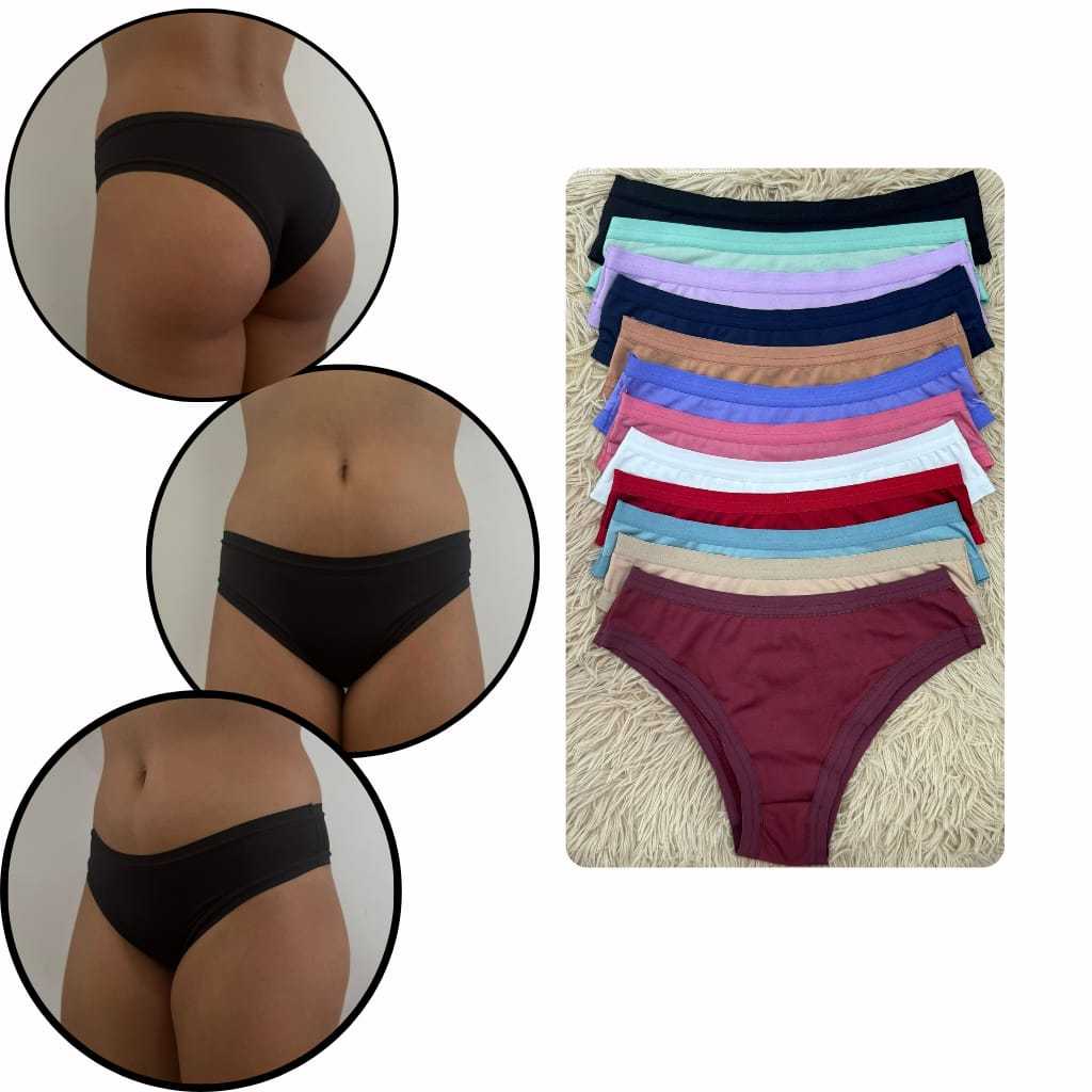 Kit 5 calcinha  conforto não marca Tanga Langerier em Oferta na Shopee